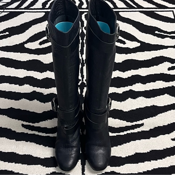 Lucky Brand Candice Tall Leather Black Boots Size 7 - Picture 4 of 16